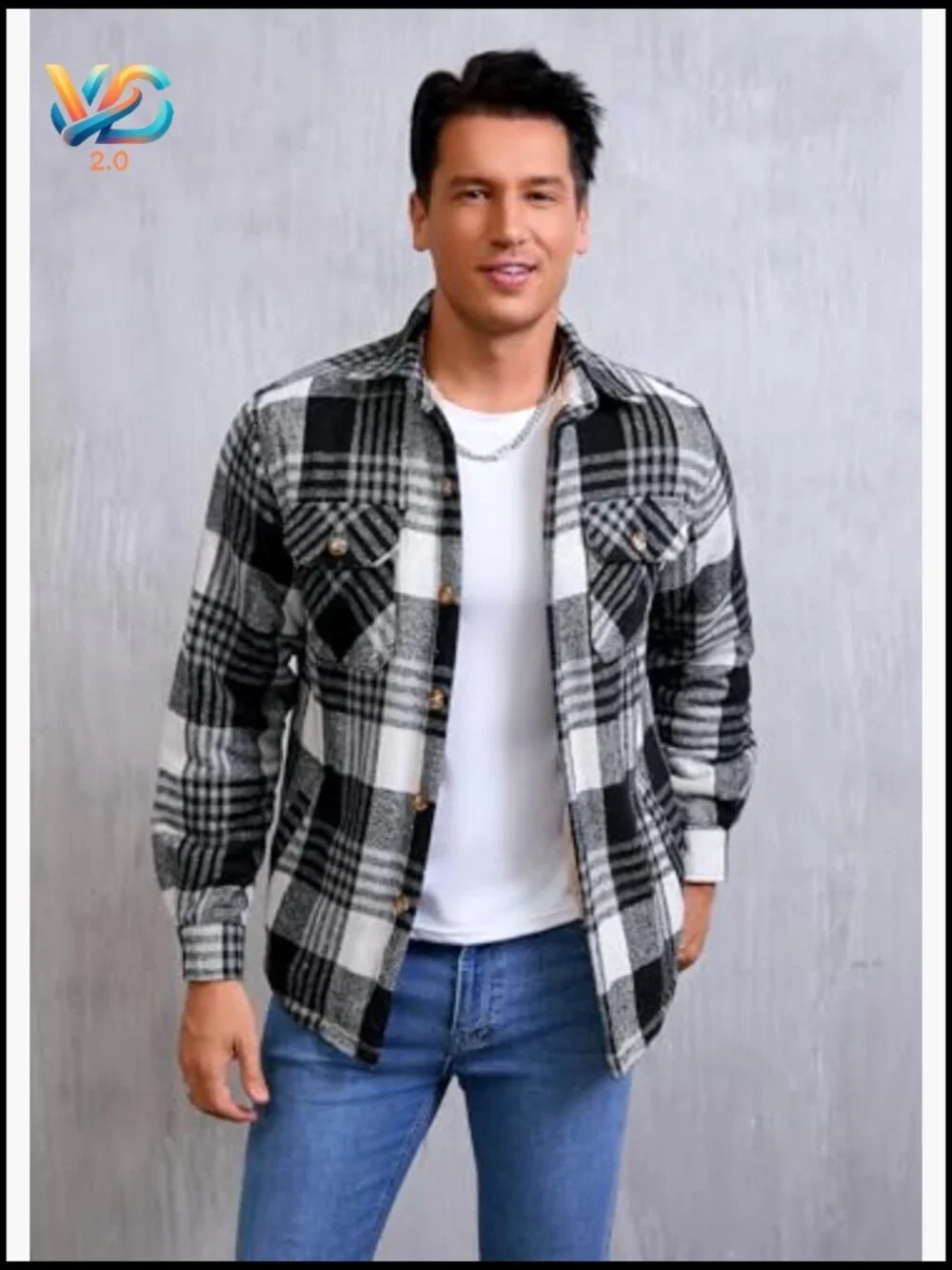 Men's Cotton Sherpa Lined Button Down Flannel Shirt Jacket Plaid Soft Outdoor